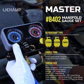 Lichamp clear large gauge dials close-up for quick pressure readings