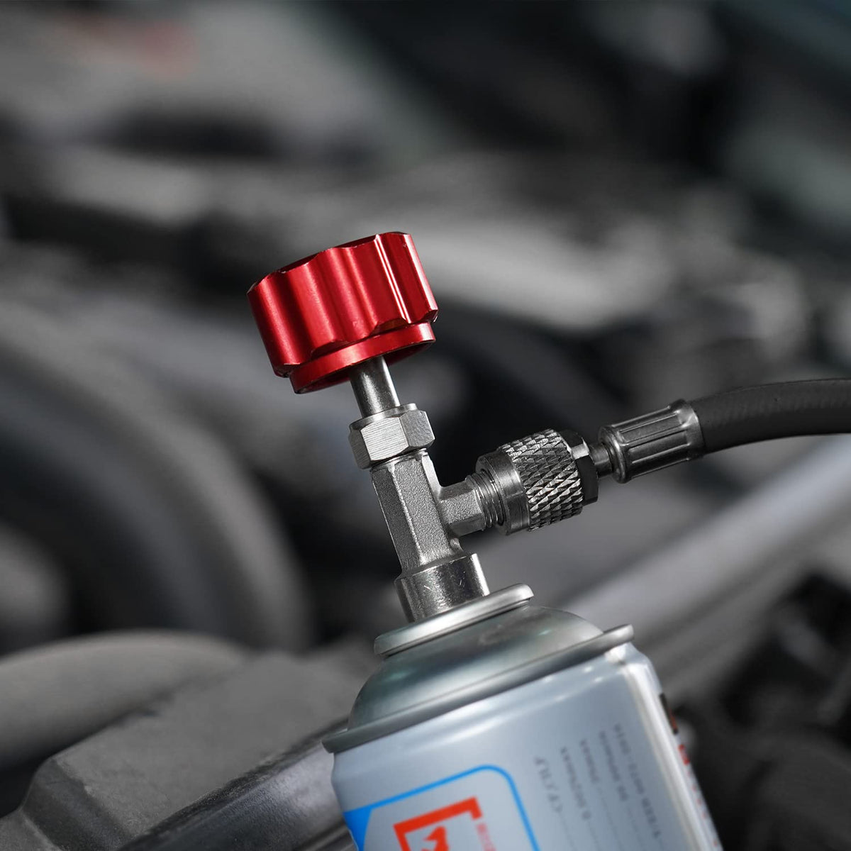 Lichamp included parts laid out to display all gauges, taps, couplers and accessories