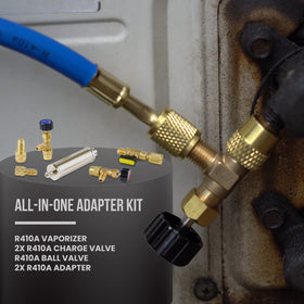 Lichamp kit in use by technician for efficient HVAC charging and troubleshooting