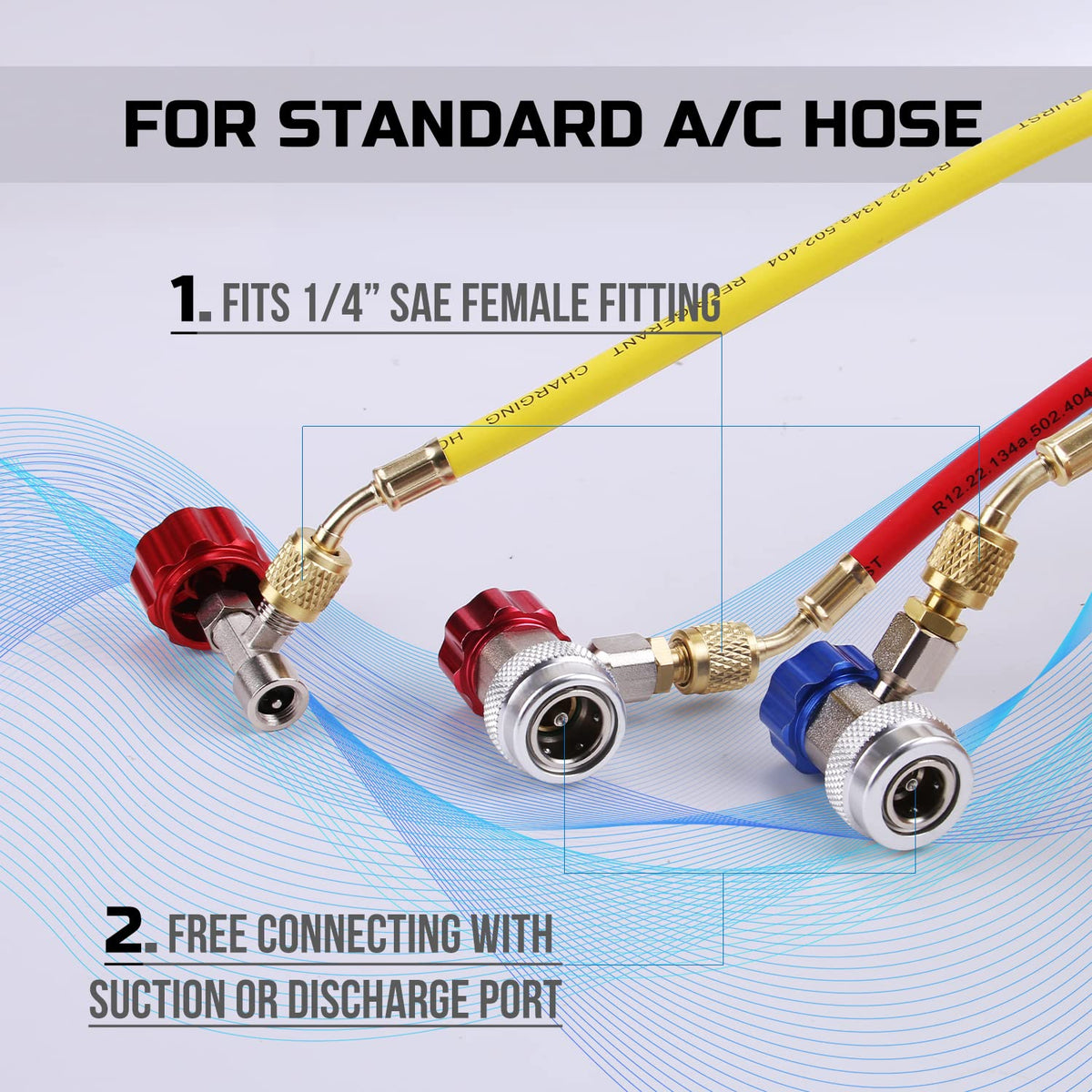 Lichamp high and low quick couplers demonstrating fast secure hookup