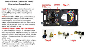 Lichamp sight glass showing refrigerant flow for precise charging verification