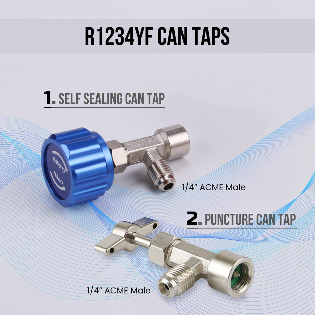 Lichamp tank adapter and removable copper adapter with O-ring seals for secure linking