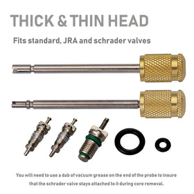 Lichamp tool in use on car AC port enabling controlled core removal with less loss
