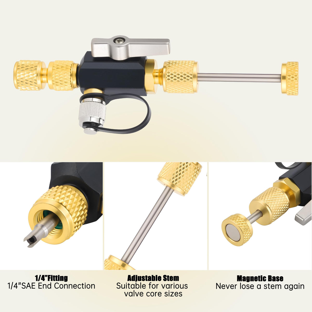 Lichamp detailed valve stem showing adjustable reach and precise control
