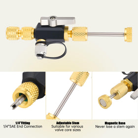 Lichamp detailed valve stem showing adjustable reach and precise control