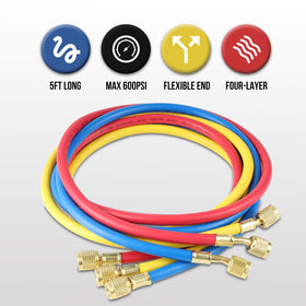 Lichamp assortment of valves and adapters for versatile refrigerant connections
