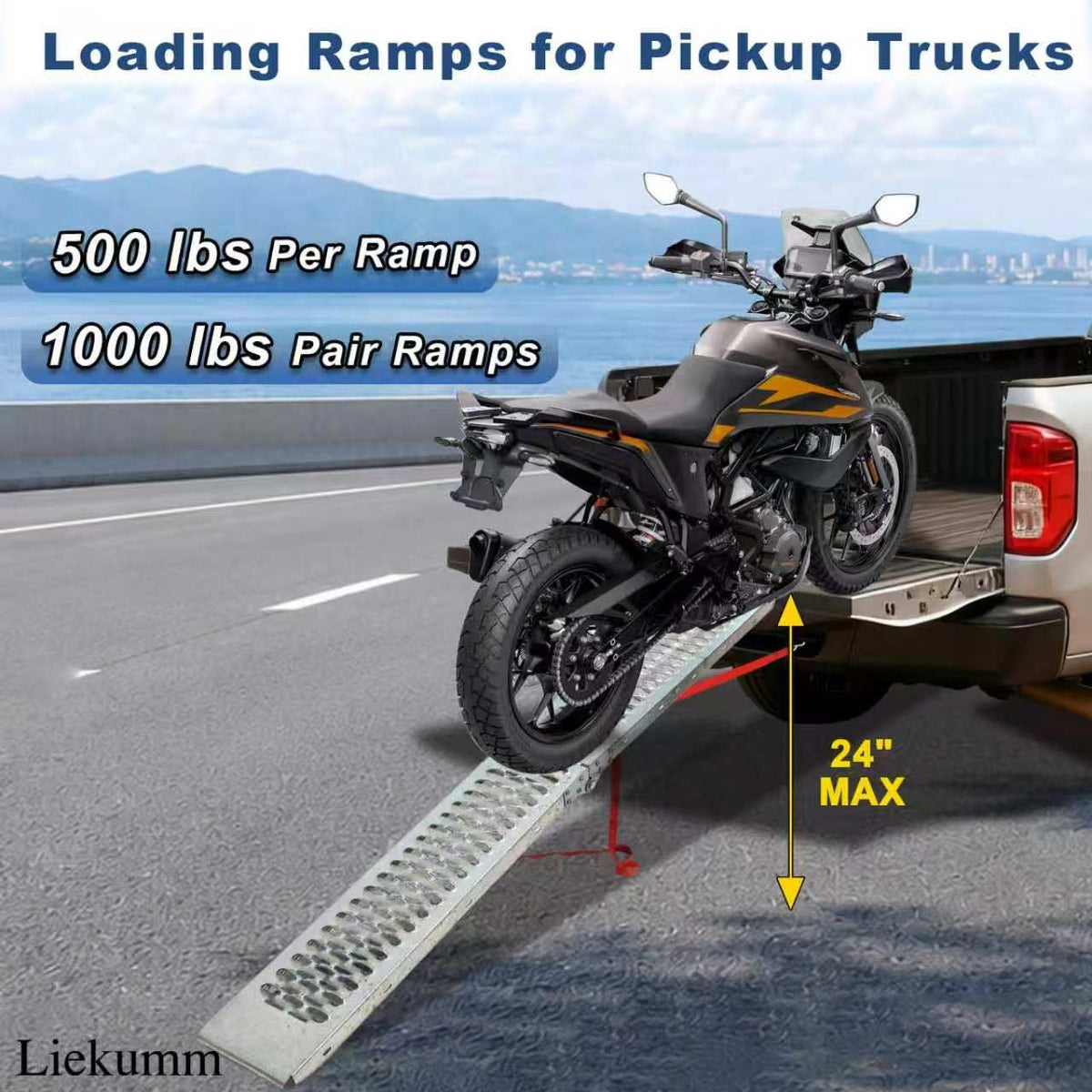 LIEKUMM head plate with anti-slip pads protecting truck edge and improving contact