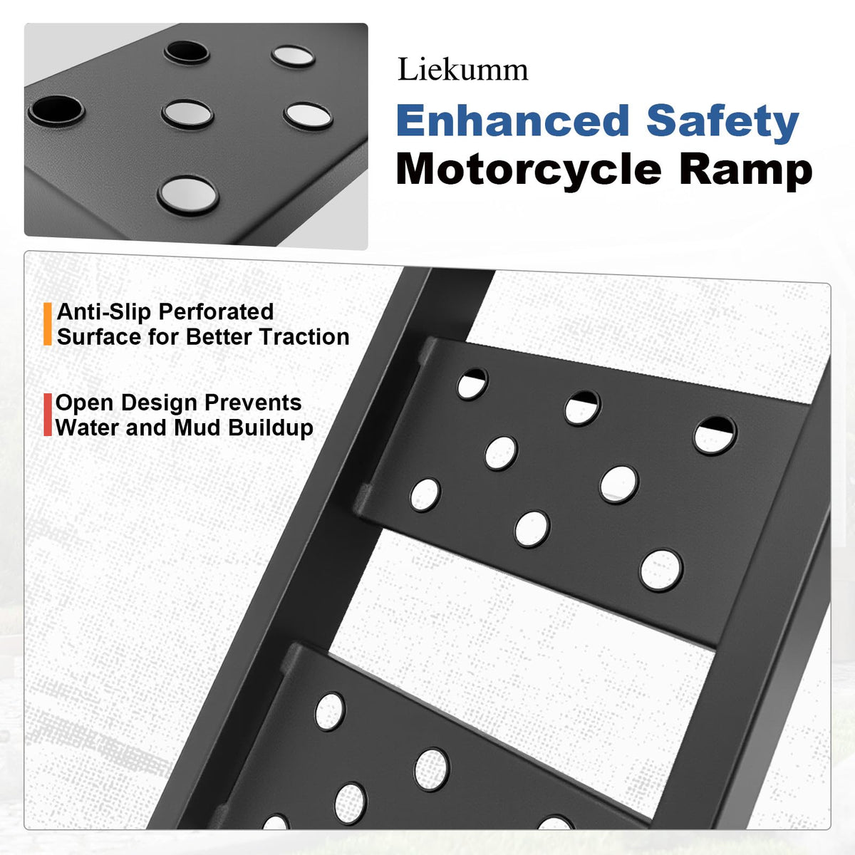 LIEKUMM angled tail plate detail improving smooth ground contact and stability