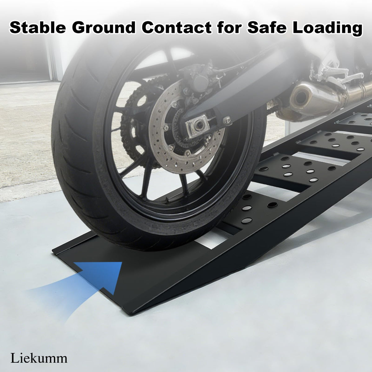 LIEKUMM ramp side profile with scale to show compact 40-inch length benefit