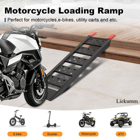 LIEKUMM ramp stored in truck bed illustrating easy transport and space-saving