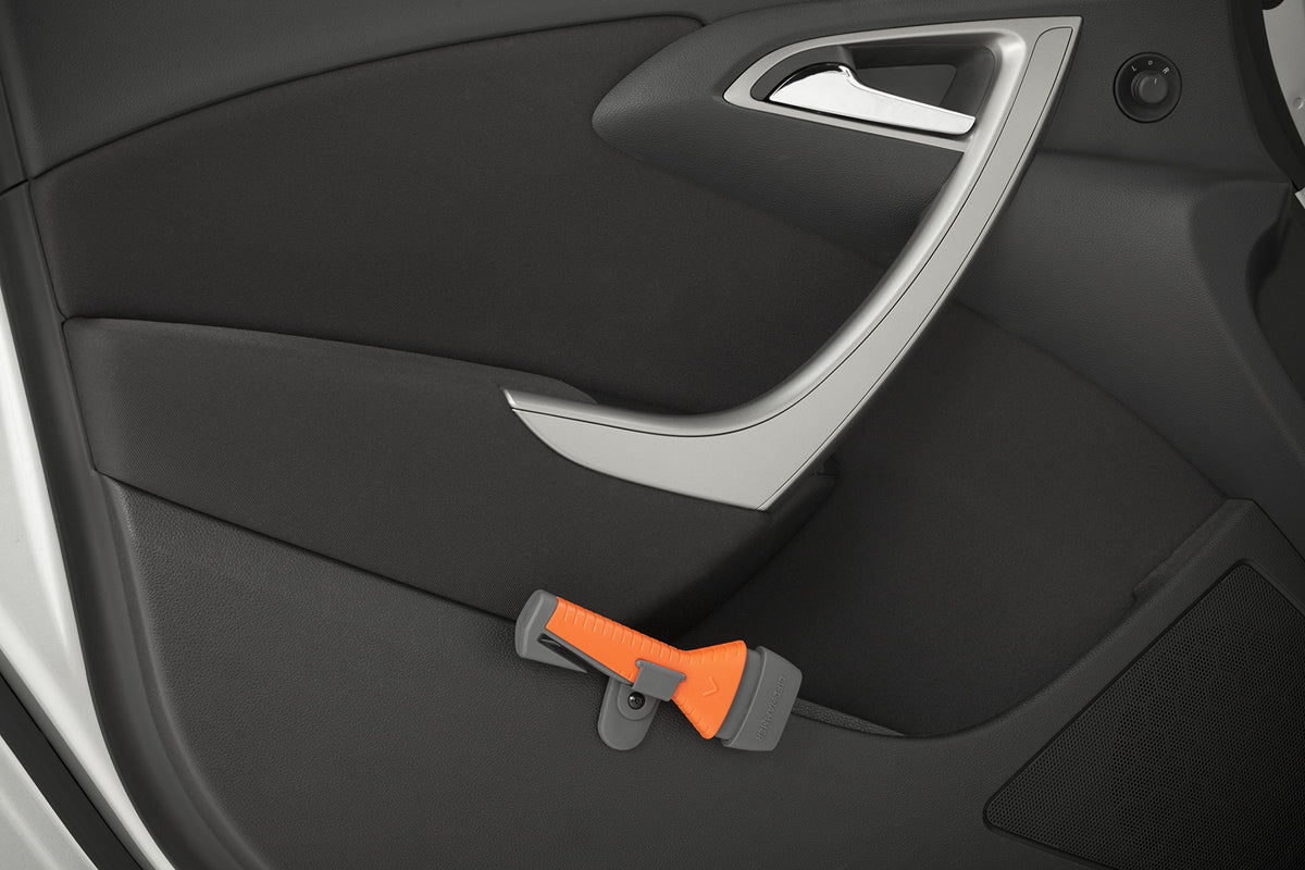 Lifehammer mounted with Quick Click system for instant removal and secure storage