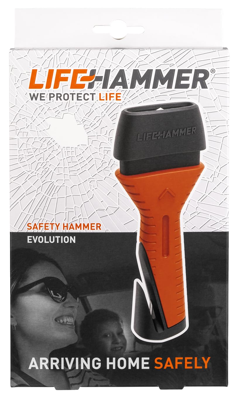 Detail of Lifehammer recessed seatbelt cutter for fast, safe strap cutting