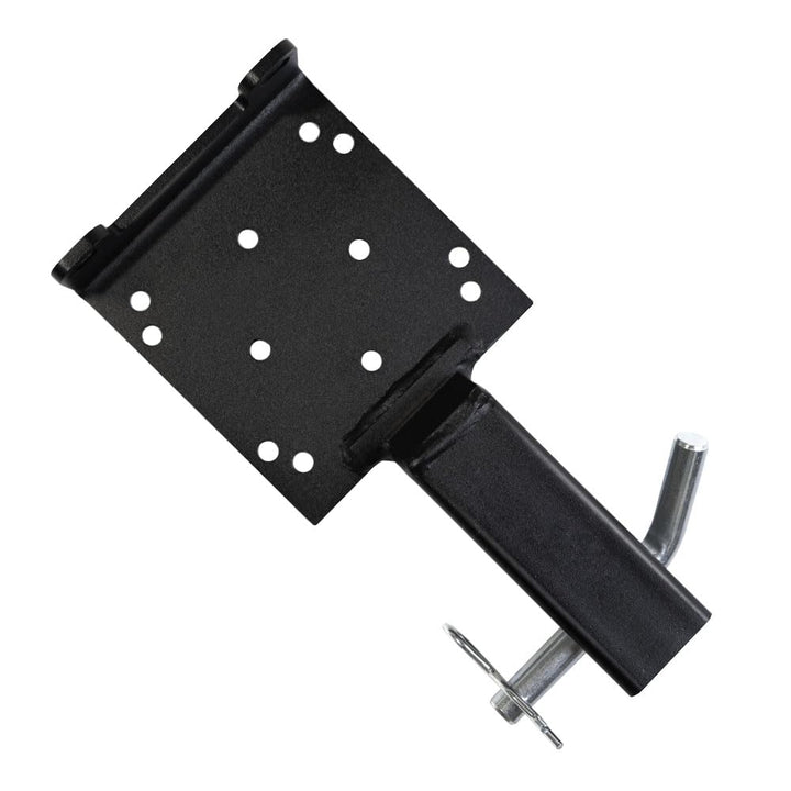 lifgarfe front view of winch plate showing hitch mount and sturdy cradle benefit