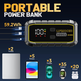 LIFMOCER GS300 held in hand for size comparison showing compact portability benefit