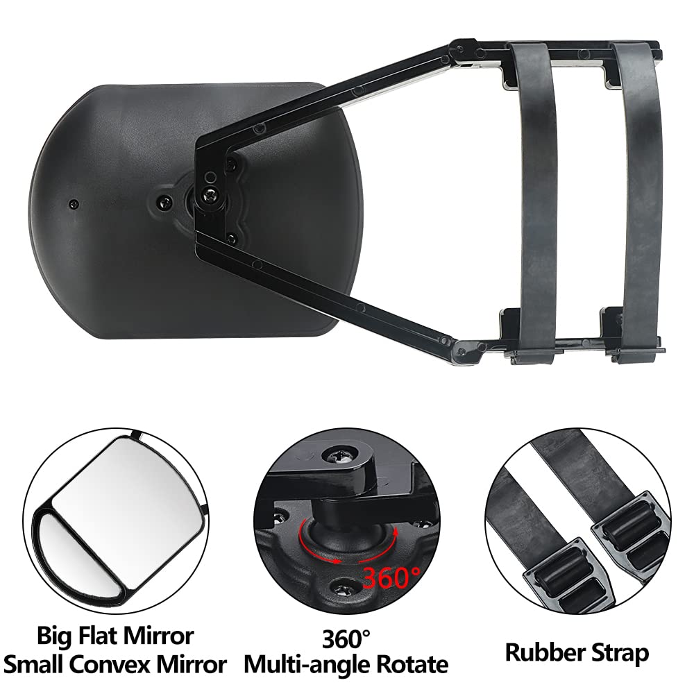 Lifronkit mirror attached to truck showing improved trailer visibility benefit