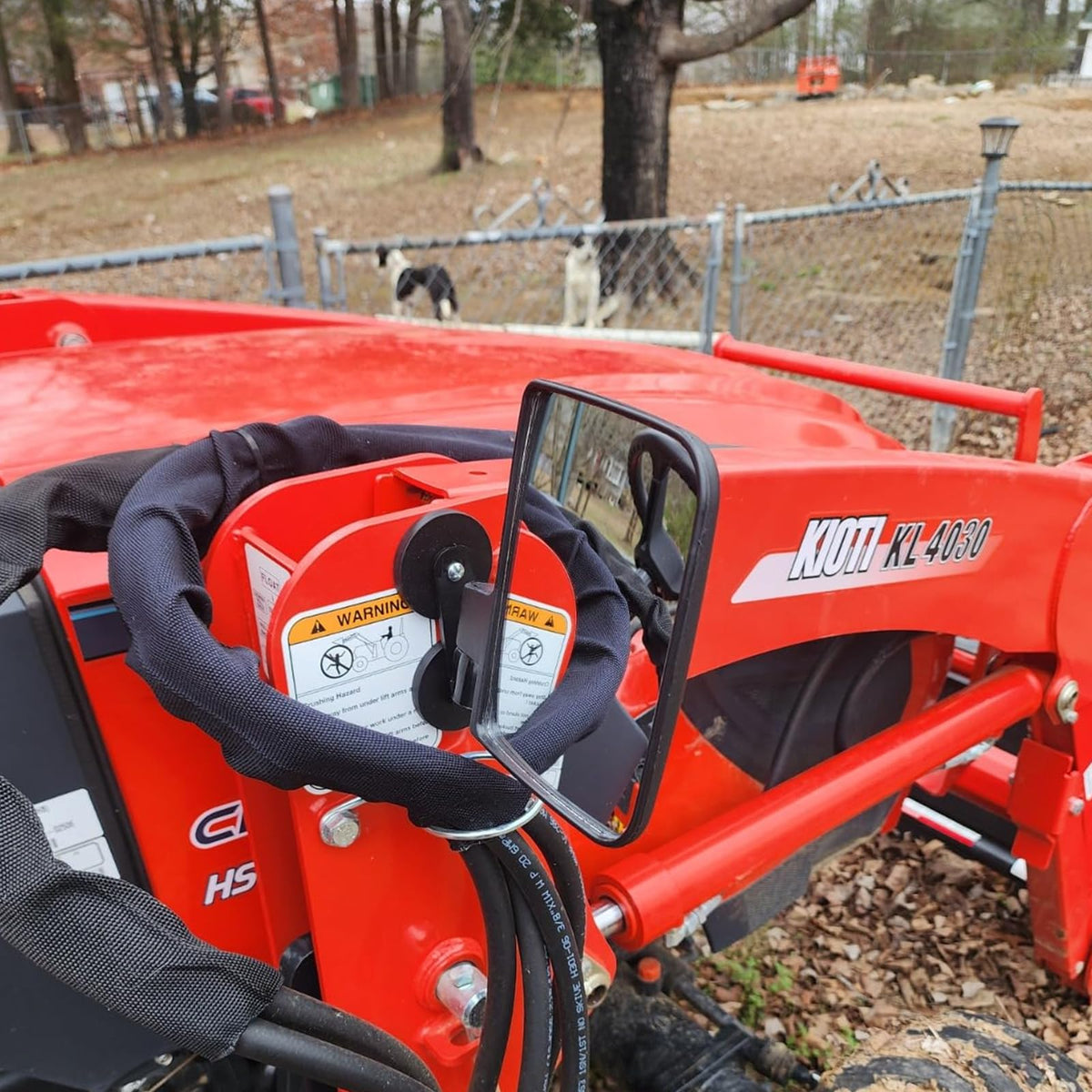 Lifronkit on lawn mower with trailer showing safer reversing benefit
