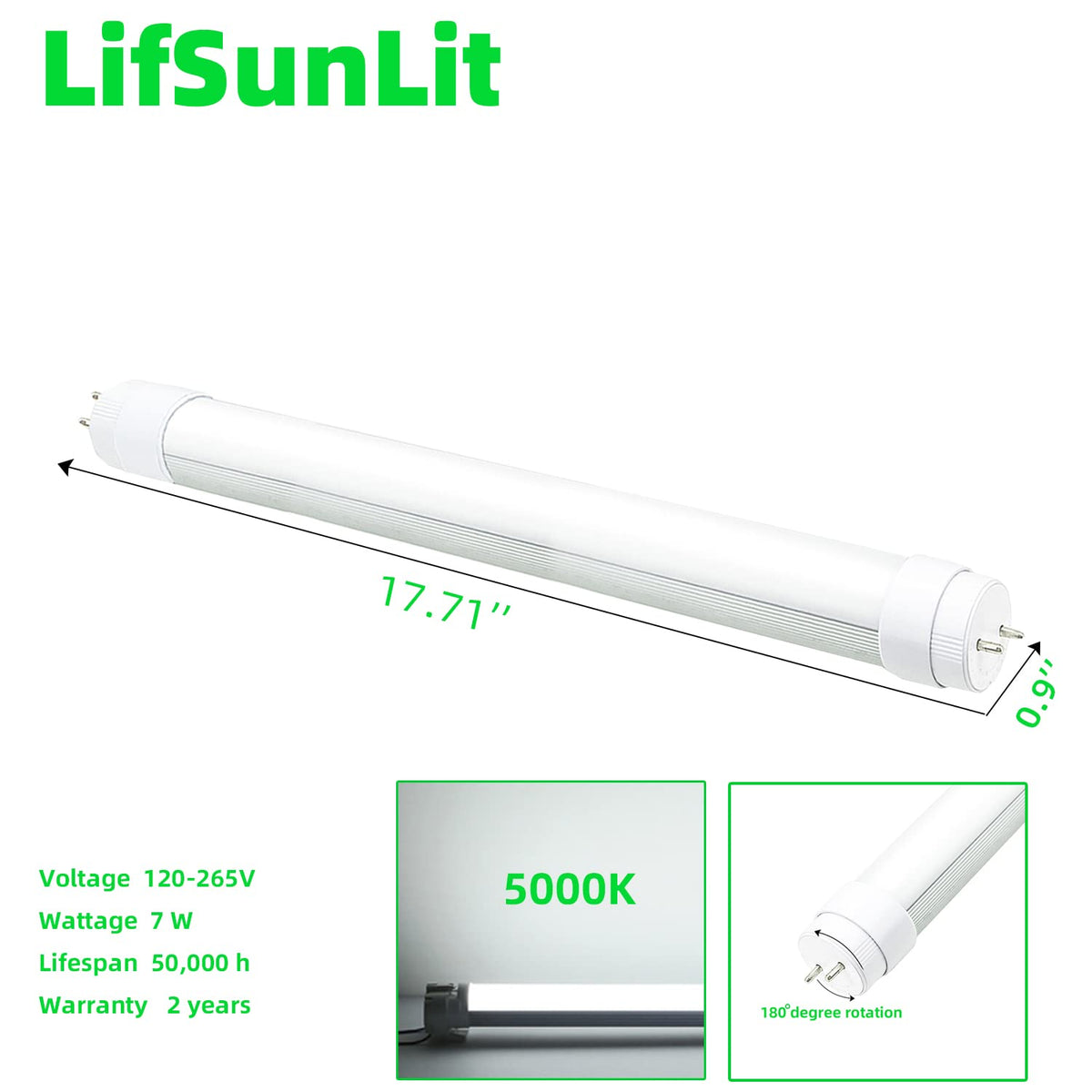 LifSunLit rotatable end cap detail showing adjustable angle for easier fixture fit