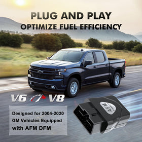 LifterAxis installed in Silverado OBD port showing simple plug-and-play benefit
