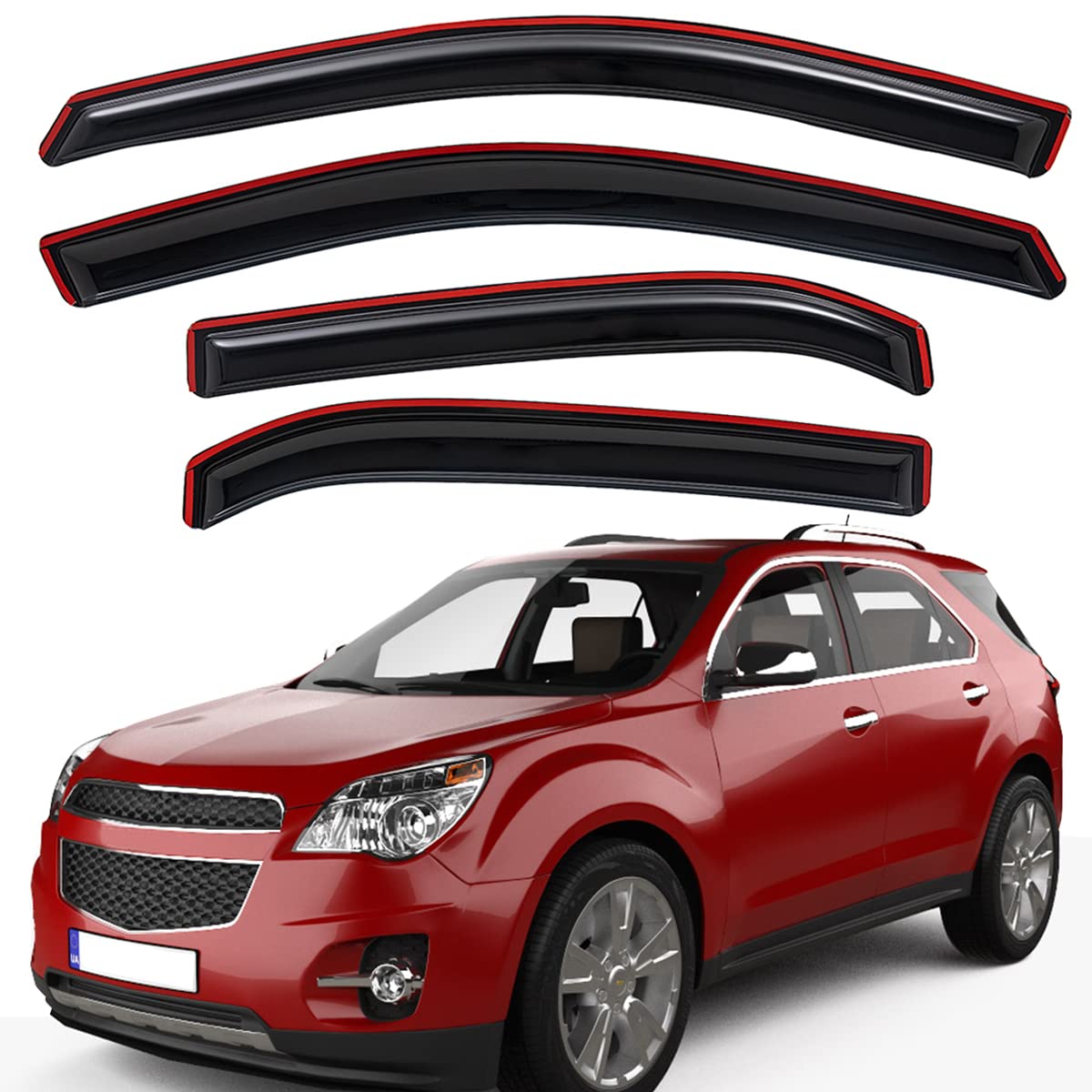 Lightronic front left visor installed showing sleek protection and reduced glare