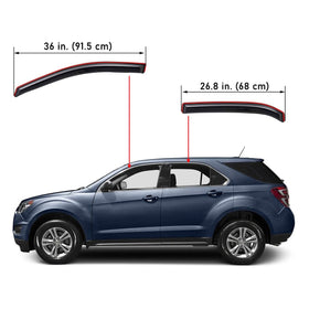 Lightronic front right visor on Equinox demonstrating improved airflow benefit