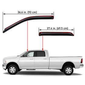Lightronic installed on driver side window, demonstrates rain protection and airflow benefit
