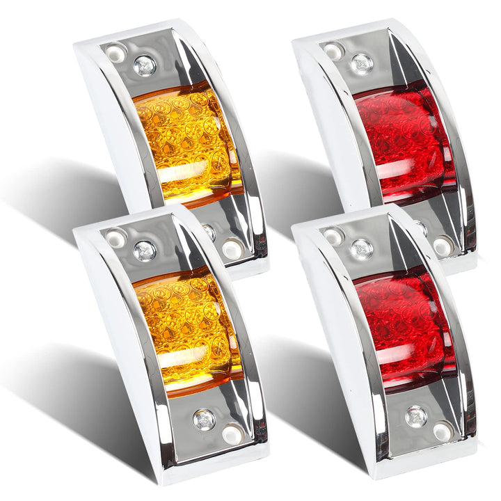 LiLoom front chrome rectangle marker light showing sleek housing and improved visibility