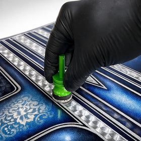 LiME LiNE used for 3D spin burnish on engine-turn finish showcasing depth