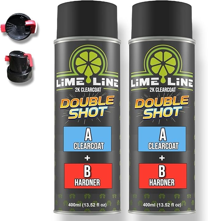 LiME LiNE front packaging showing two-pack aerosol cans and branding, convenient pro finish