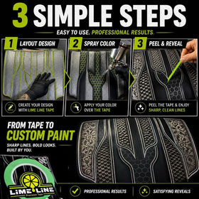 LiME LiNE tape edge detail showing thin 1/8 inch precision benefit