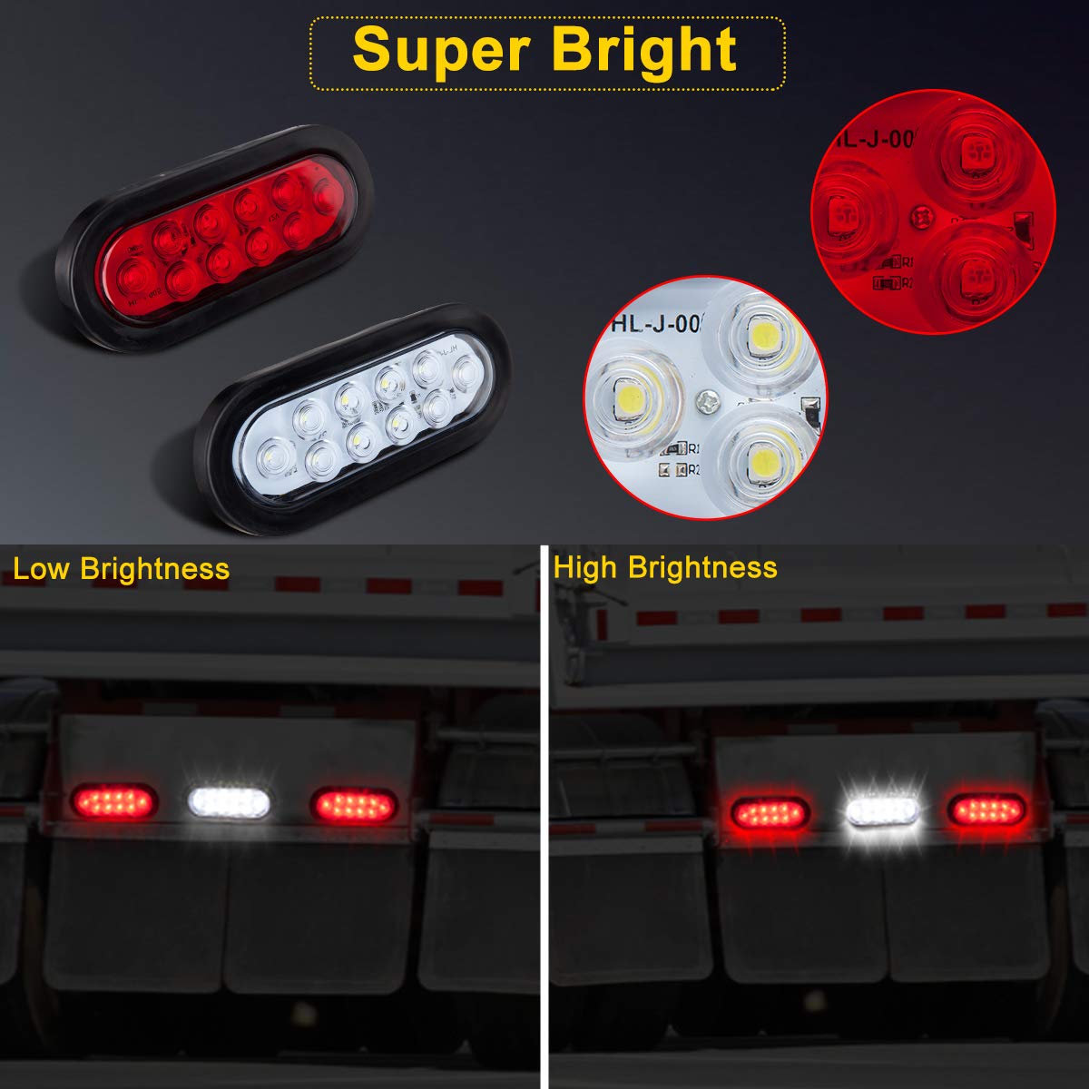 LIMICAR close-up of clear reverse light LED array for brighter backup