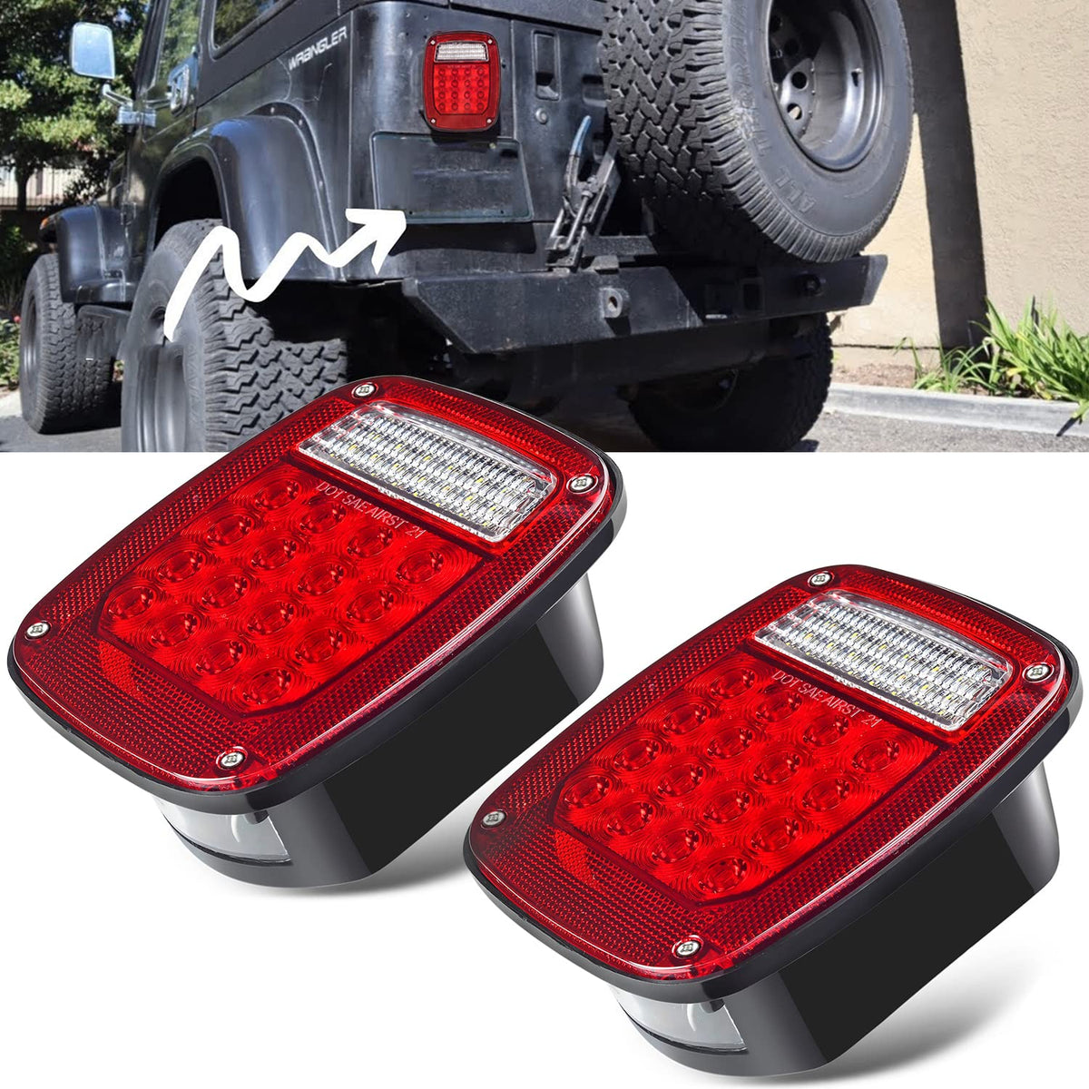 LIMICAR closeup of the 43 LED array highlighting clear light distribution and durability