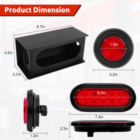 LIMICAR close-up 6-inch oval LED lens highlighting bright visibility