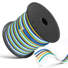 LIMICAR front spool showing label and full 100ft wire, ready for rewiring