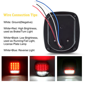 LIMICAR installed on a trailer showing bright reverse and brake lights for safety