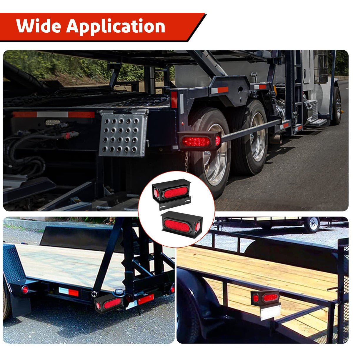 LIMICAR illuminated trailer at night showing clear rear lighting for safer towing