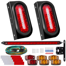 LIMICAR oval tail lights front view showing bright signaling and built-in reverse benefit