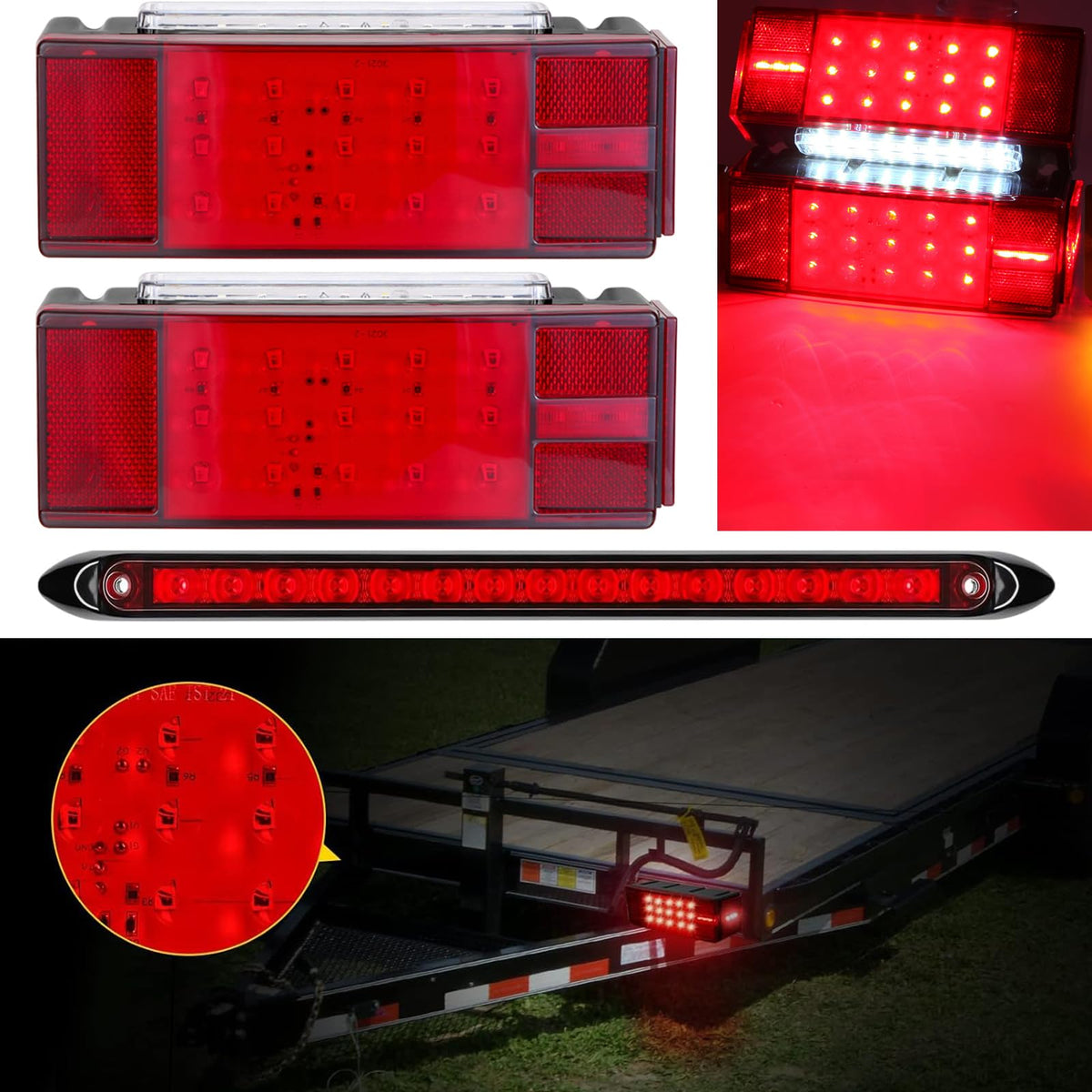 LIMICAR submersible tail light in water demonstrating IP68 waterproof reliability