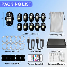 LINFGWNF organized accessory kit with Velcro and bands for tool-free mount
