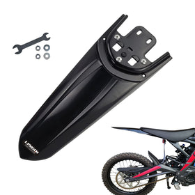 LINGQI RACING front profile of extended rear fender showing streamlined protection benefit