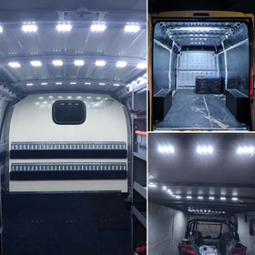 Linkhood in camper interior showing cozy bright lighting benefit