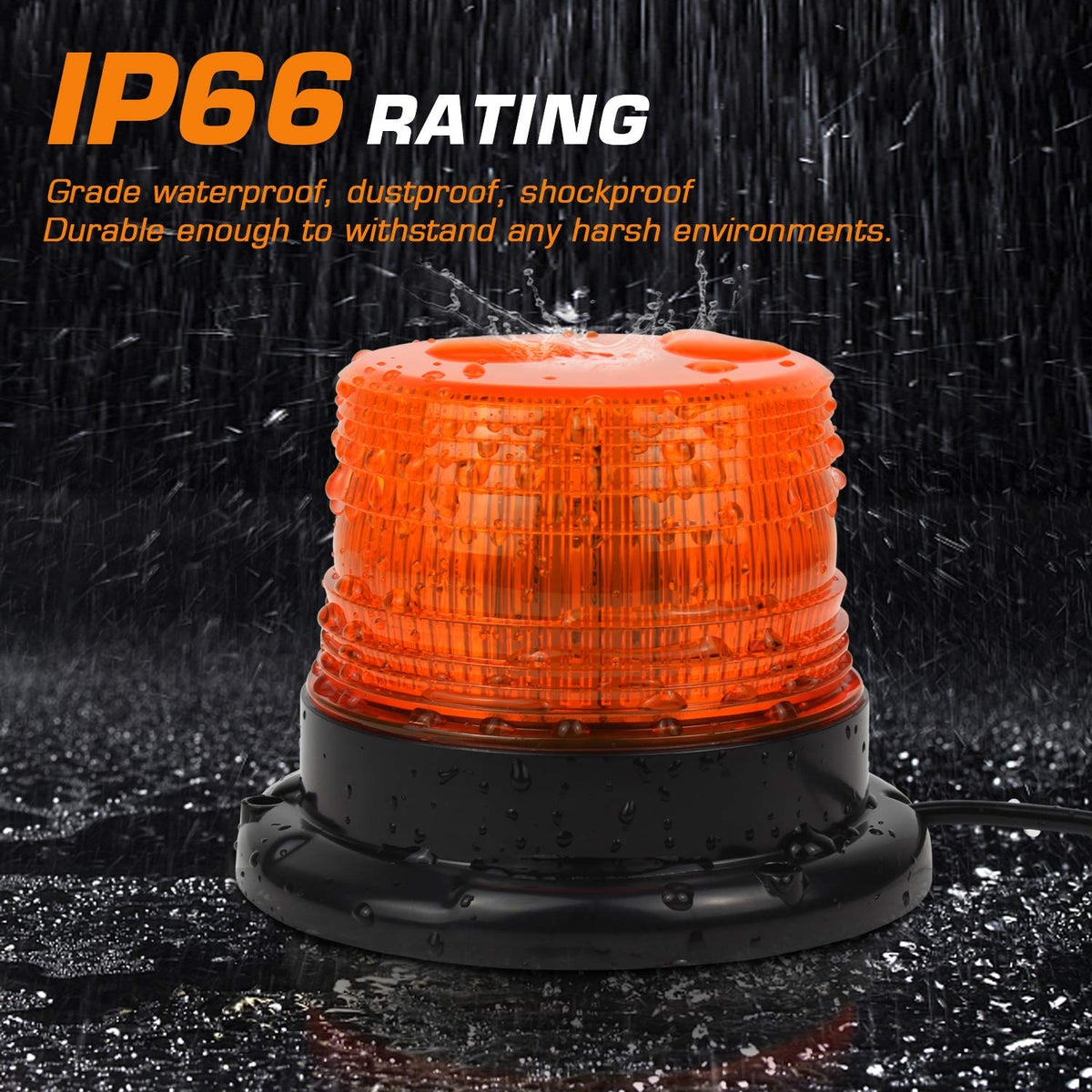 LINKITOM amber strobe shining in foggy weather enhancing safety awareness