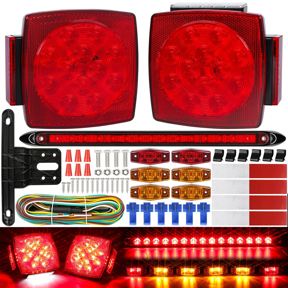LINKITOM front view tail lights showing low-profile design and improved visibility