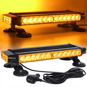 linkitom front view amber light bar showing full-width visibility benefit
