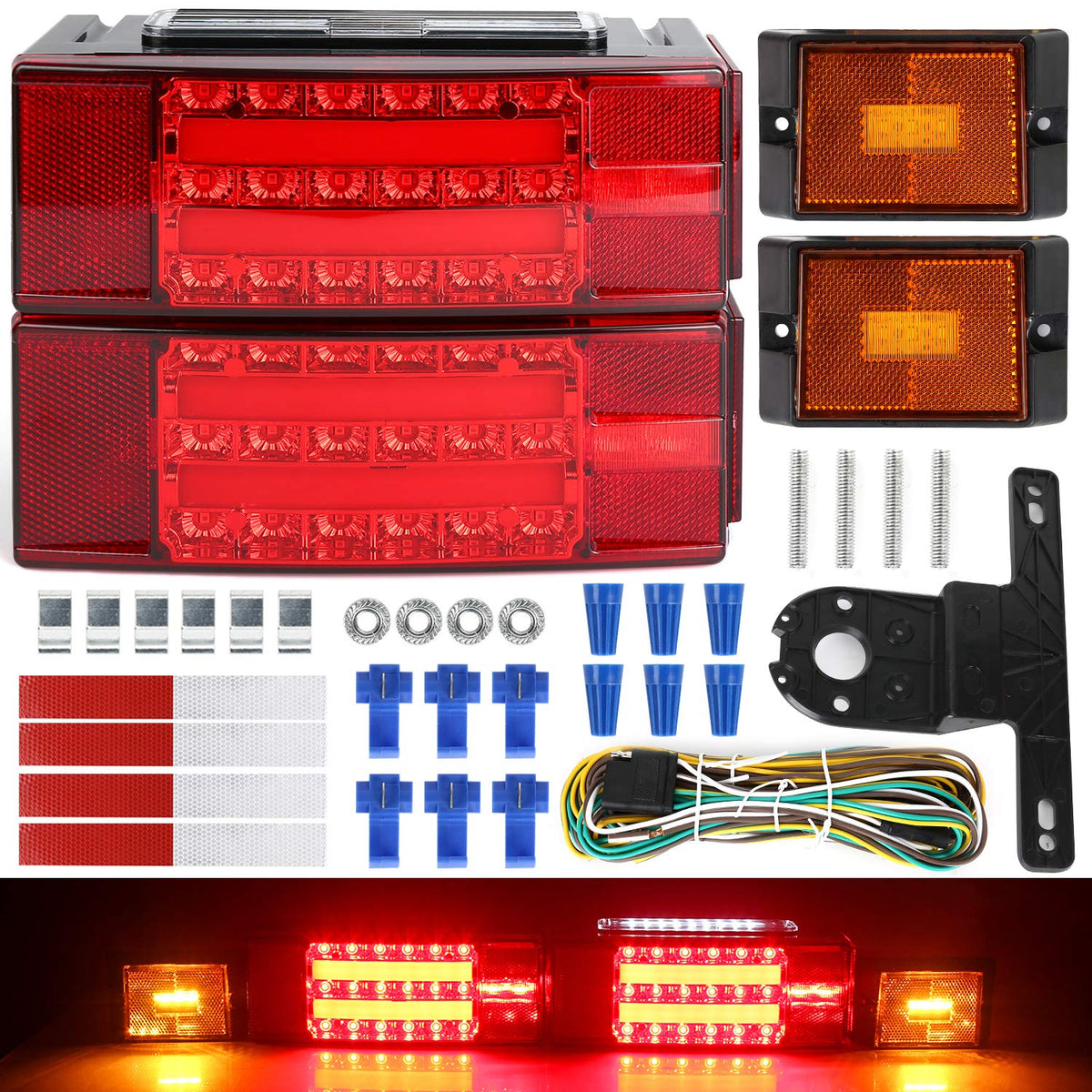 LINKITOM front view halo taillight showing clear signaling and durability