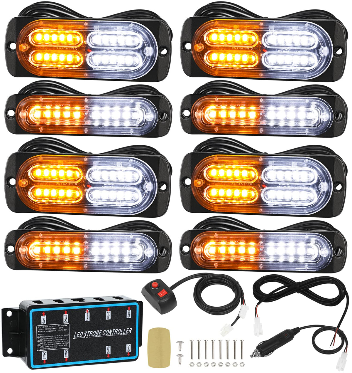 LINKITOM front view on truck grille showing bright warning visibility