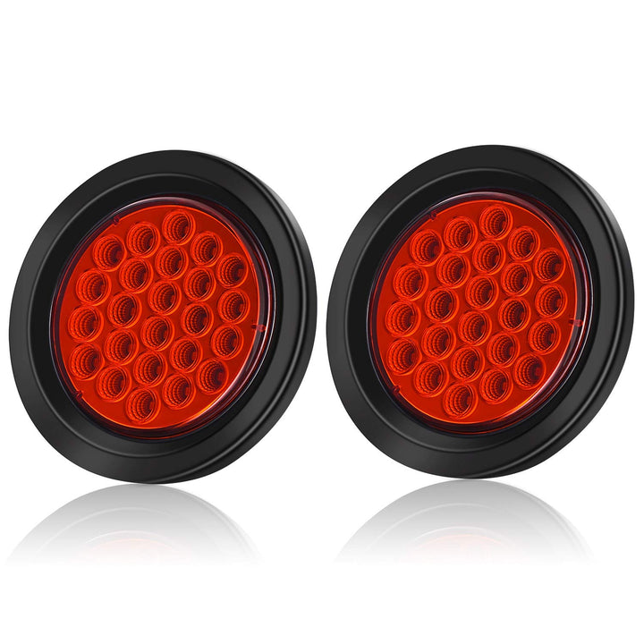 LINKITOM front view of two-pack showing red lenses and bright visibility benefit