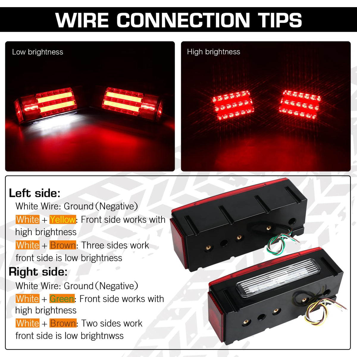 LINKITOM left unit license illumination lit to show plate visibility and compliance benefit