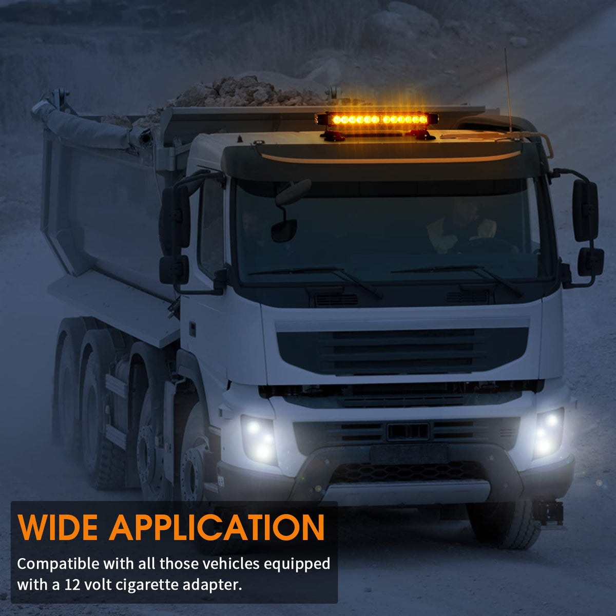 linkitom nighttime roadway visibility showing clear amber warning benefit