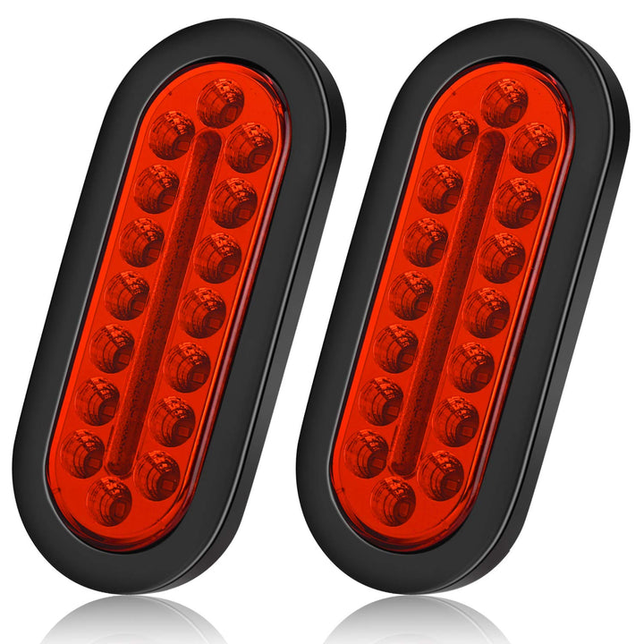 LINKITOM front view of oval taillight showing clear lens and bright signaling