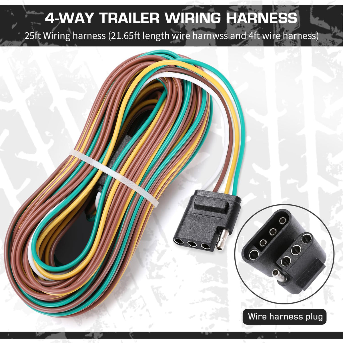 LINKITOM lights beside ruler showing scale for proper fit on trailers over 80 inches